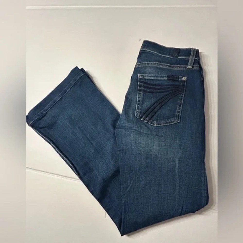 7 For All Mankind Blue Flare & Wide Leg Jeans